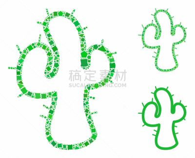 cacti composition icon ragged items