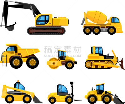 建筑业,制造机器,巨大的,商务,汽车,交通,数码图形,设备用品,采矿业,绘制