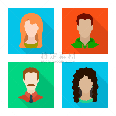 分离着色,人造模特,计算机图标,头像,人造物,专业人员,肖像,女人,头发,发型