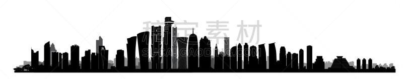 多哈,都市风景,城市天际线,卡塔尔,阿拉伯风格,城市生活,城市,亚洲,名声,滨水