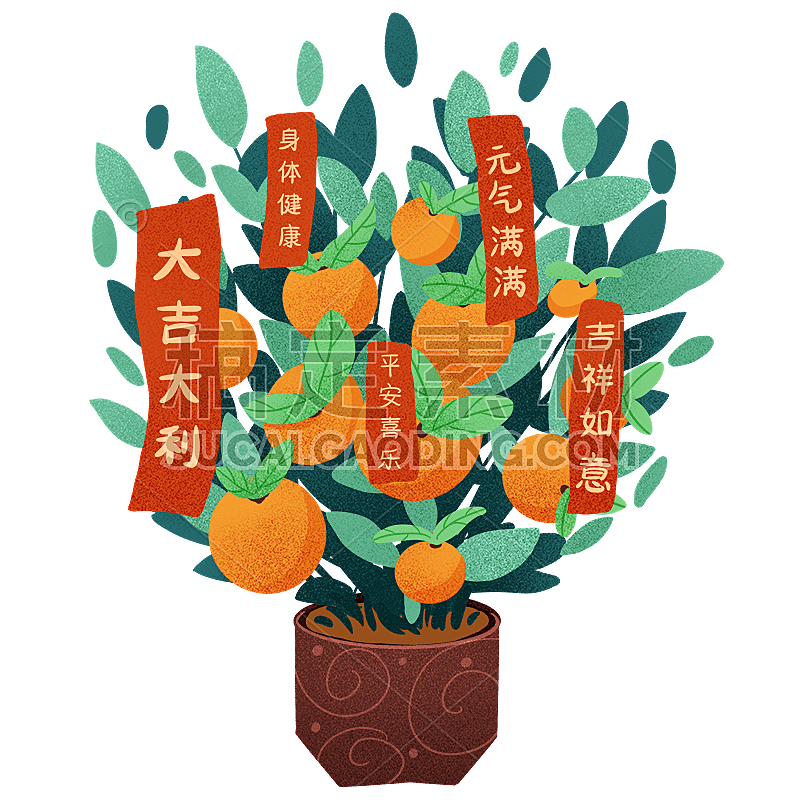 传统/新式节日主题-金桔树