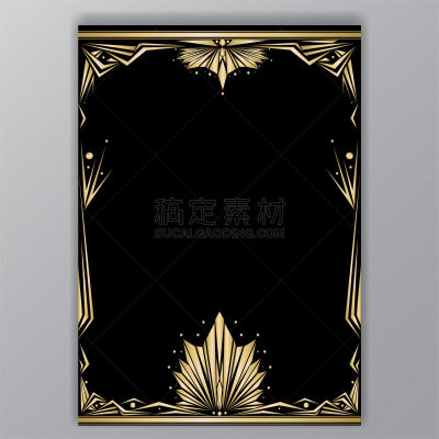 模板,art deco风格,深情的,国境线,四个物体,纸牌,1920年-1929年,华丽的,请柬,贺卡