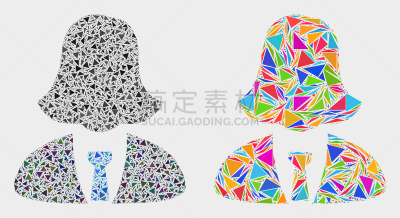 三角形,计算机图标,镶嵌图案,女商人,商务,一个物体,女人,自然美,顾客,档案管理员