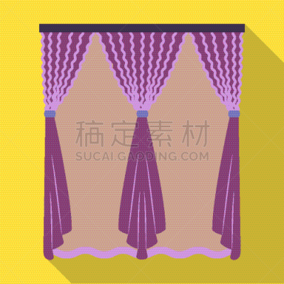 平坦的,图标,檐口,分离着色,有褶衫,窗帘,纺织品,图像,家具,嫉妒