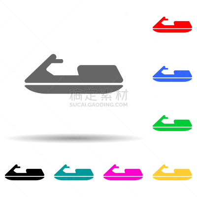 符号,矢量,计算机图标,极简构图,喷水推进艇,彩色图片,平坦的,高雅,运输