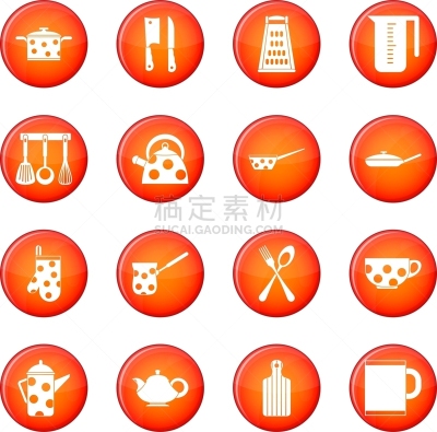 厨房器具,计算机图标,舞台,分离着色,红色,晚餐,食品,擦菜板,收集,烹调