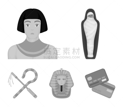 黄金,埃及,平衡折角灯,防护面罩,分离着色,坟墓,木乃伊化的,男人,收集