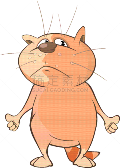 可爱的,猫,动画片,分离着色,宠物,图像,性格,头发,矢量,午睡