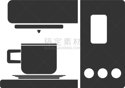 制造机器,滤压壶,图标,平坦的,饮料,热,咖啡,鞋套机,杯,技术