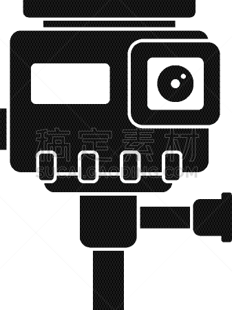 hd action camera icon simple style