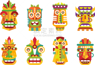 面具,非洲,多色的,华丽的,传统,人种,布置