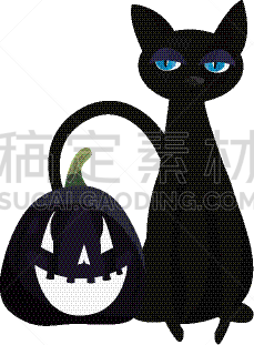 猫,黑色,可爱的,秘密,夜晚,十月,暗色,问候