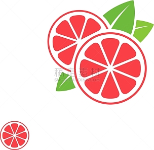 抽象,水果,葡萄柚,白色背景,白色,红色,清新,图像,矢量,设计