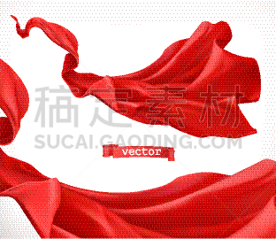 窗帘,红色,三维图形,活力,华丽的,纺织品,浪漫,风,写实,弯曲