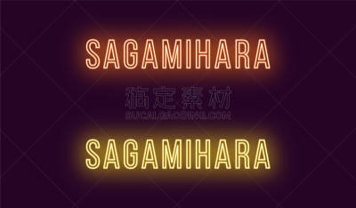 相模原,城市,日本,文字,霓虹灯,品牌名称,短语,单词,信函,剪影