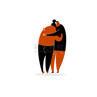 绘画插图,卡通,伴侣,矢量,分离着色,白色背景,热情,家庭,浪漫,肖像