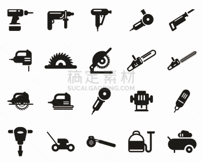 电动工具,计算机图标,巨大的,黑白图片,线条,背景分离,技术,简单,细的,电池