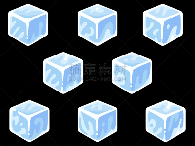 绘画插图,冰块,图标集,饮料,可爱的,寒冷,纯净,清新,简单,从容态度