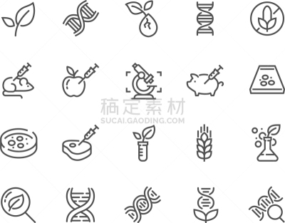 转基因,计算机图标,线条,农业,微生物学,健康保健,生物科技,食品,技术,猪