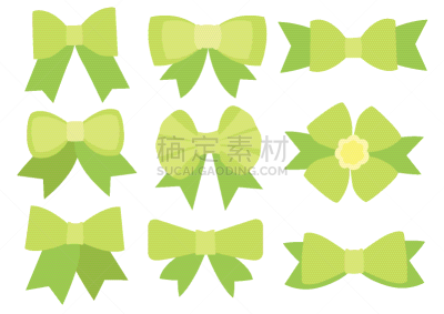 绘画插图,蝴蝶结,矢量,绿色,白色背景,可爱的,纺织品,装饰菜,婚姻,强迫性的