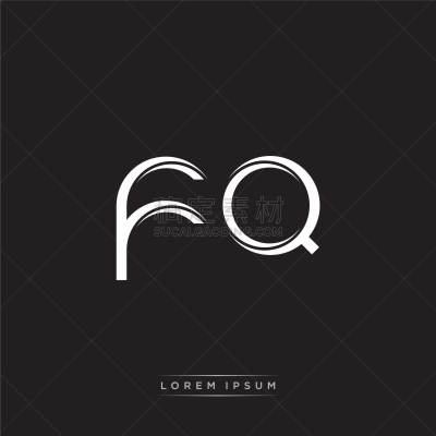 fq initial letter split lowercase logo modern