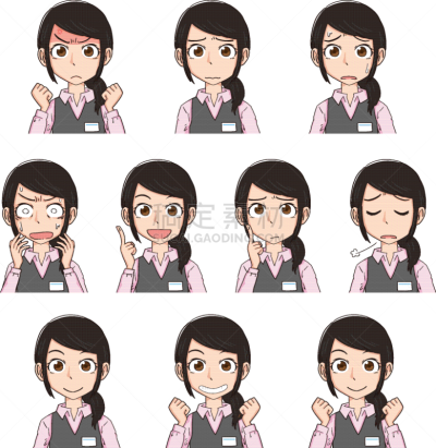 面部表情,女性,办公室职员,商务,多样,灵感,恐惧,女人,想法,人的脸部