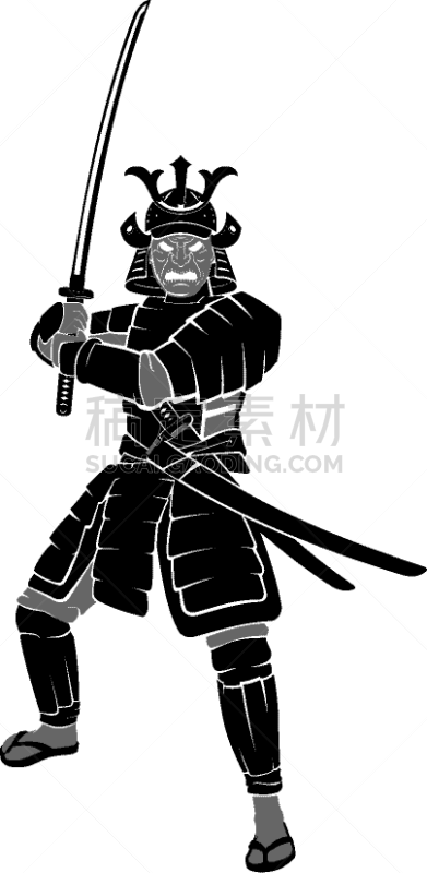 日本武士,全身像,盔甲服,背景分离,剑,肖像,刀刃,传统装甲,菲律宾