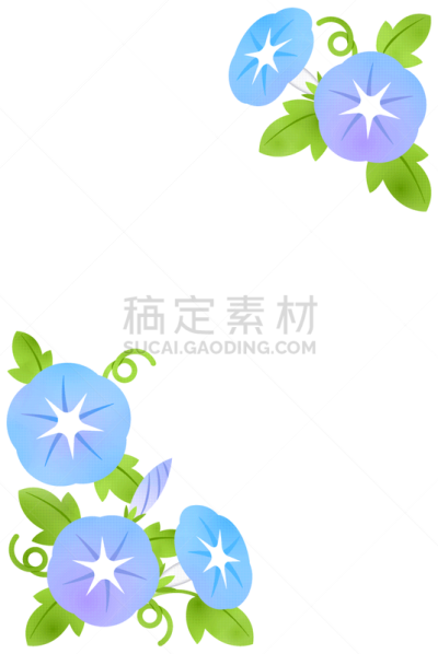边框,绘画插图,牵牛花,高雅,水彩画,华丽的,贺卡,水彩画颜料,植物,背景
