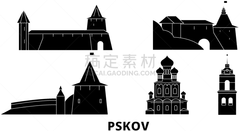 城市天际线,普斯科夫,俄罗斯,公寓,名声,克里姆林宫,三位一体,东正教,旅行,布置