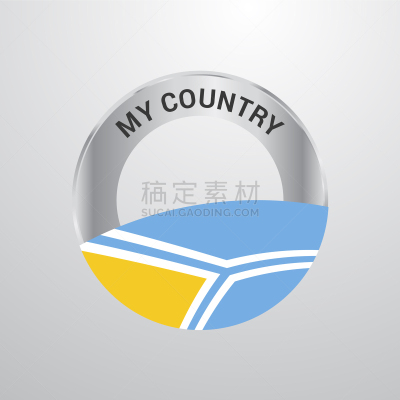 证章,图瓦共和国,分离着色,白色,国内著名景点,矢量,非都市风光,标志