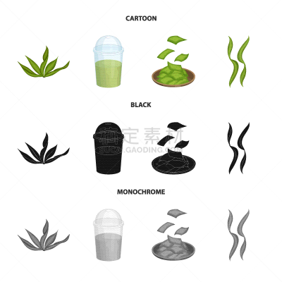 海洋,符号,蛋白质,绿色,清新,营养品,维生素,自然,收集,瘦身