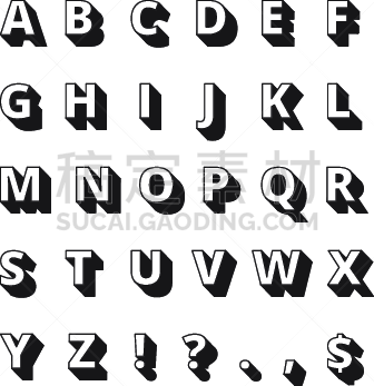 字母,长的,阴影,文字,矢量,字体,平坦的,色彩鲜艳,计算机,图表