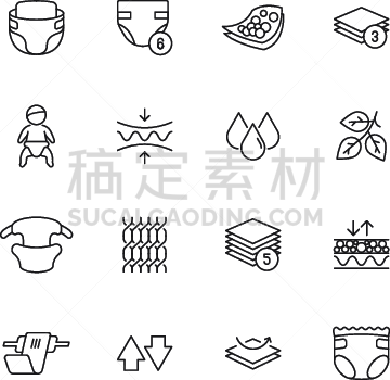 白色,干净,尿液,矢量,尿布,婴儿,多孔渗水的,计算机图标,符号,一次性物品
