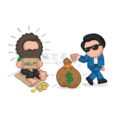 男人,钱袋,举起手,卡通,食品,百万富翁,绘制,给予,震惊