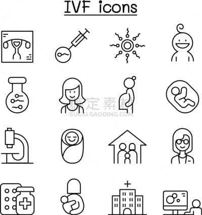 瘦弱,图标集,线条,概念,健康保健,技术,女人,品牌名称,怀孕