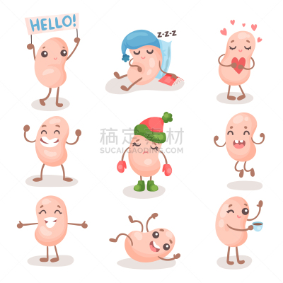 可爱的,大豆,性格,幽默,蔬菜,长度,清新,表现积极,图像,笑
