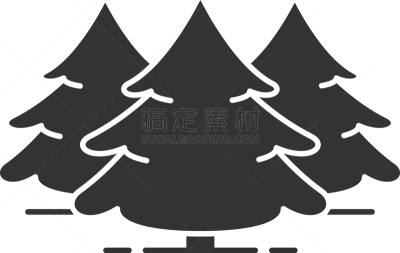 fir forest glyph icon