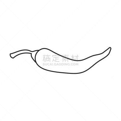 pepper iconline icon isolated on