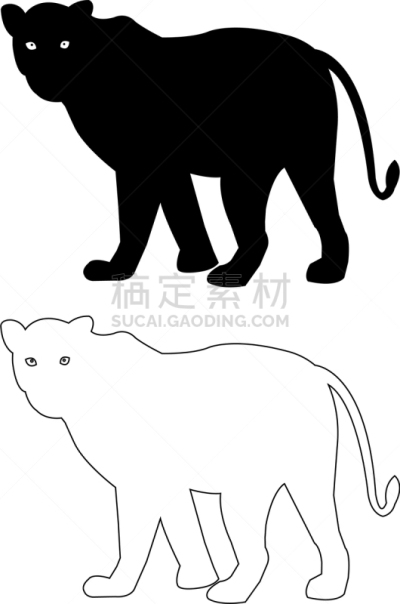 轮廓,计算机图标,野生动物,猎豹,狮子,彪马,哺乳纲,动物,剪影,布置