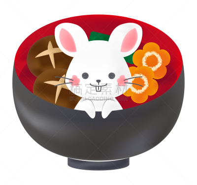 鼠,蔬菜,鼠年,贺卡,汤碗,一月,食品,动物,芜菁
