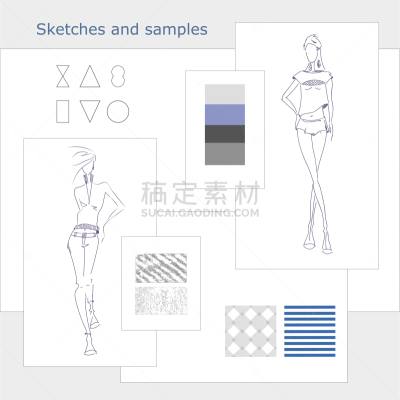 织品样本,草图,轮廓,创造力,魅力,商务,高雅,人造模特,纺织品,收集