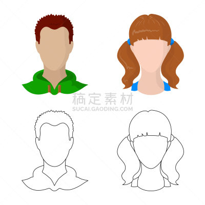 专业人员,照片,计算机图标,分离着色,假发,男人,肖像,图像,收集,设计