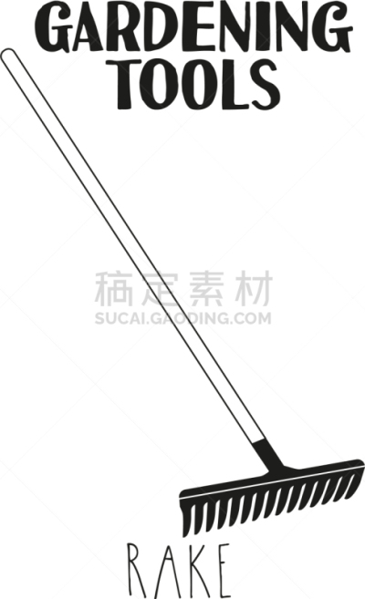 耙子,黑白图片,农业,一个物体,花盆,草,设备用品,后院,夏天,剪影