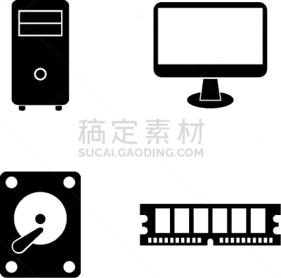 家庭,计算机图标,计算机部件,计算机,主机,母亲,网络服务器,图像,矢量,光驱