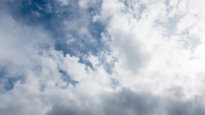 夏日天空移动云的延时摄影