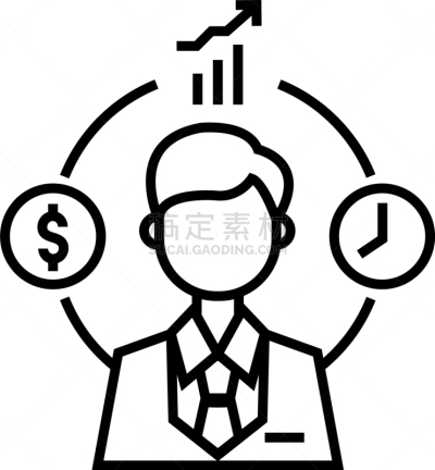 基金经理,稳定,矢量,图像,金融,商人