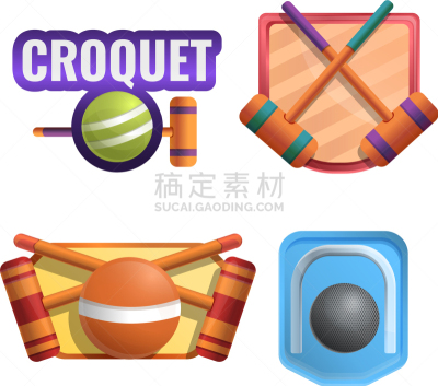 槌球戏,品牌名称,高雅,漫画,传统,草坪,球体,计算机,布置,休闲