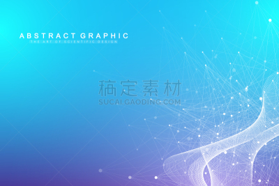 计算机网络,矢量,几何形状,绘画插图,科学,抽象,插画,线条,点连成线,联系