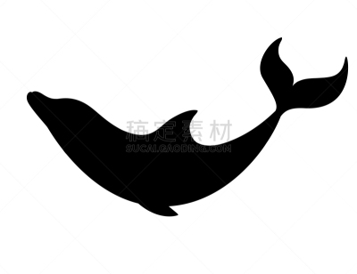 海豚,绘画插图,卡通,平坦的,矢量,黑色,海洋生命,分离着色,剪影,设计
