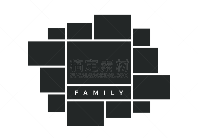 家庭,边框,模板,抽象拼贴画,单词,空的,背景分离,概念象征,复古风格,现代